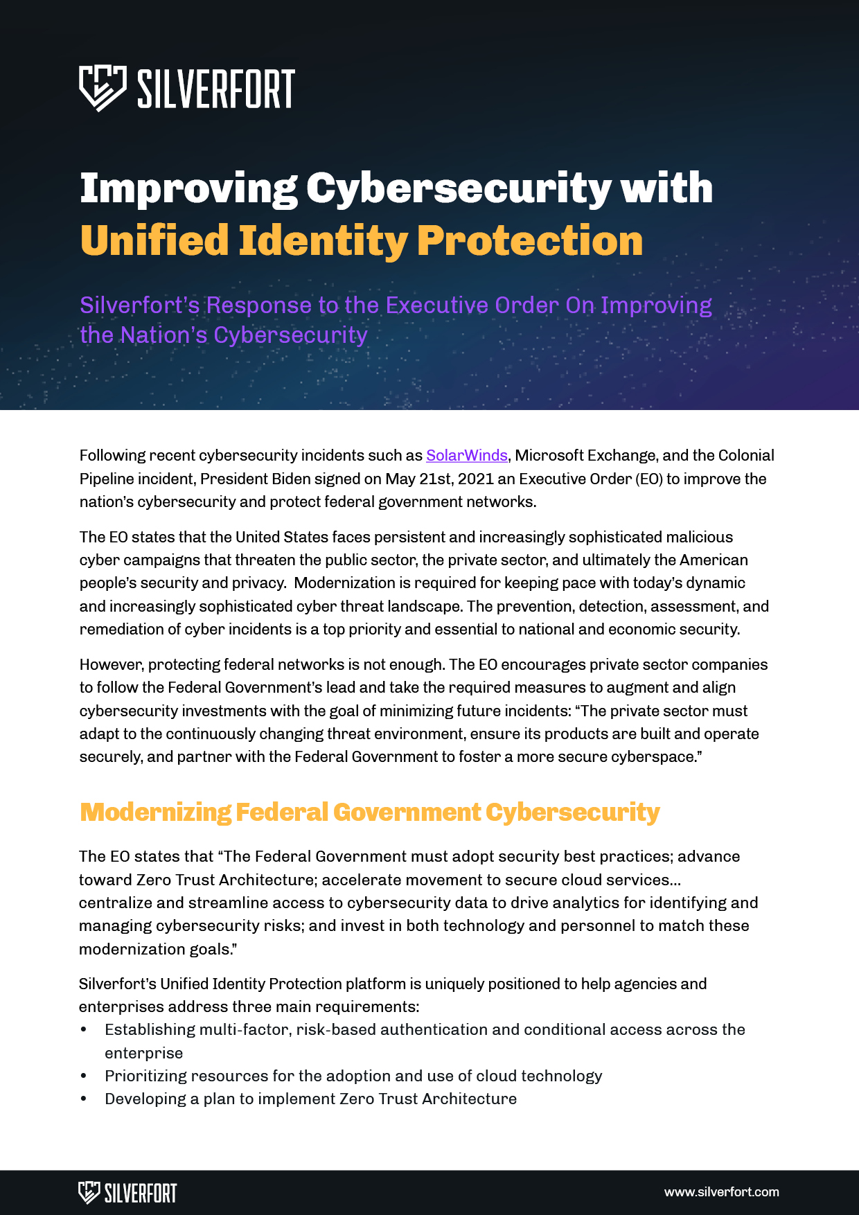 Improving Cybersecurity with Unified Identity Protection