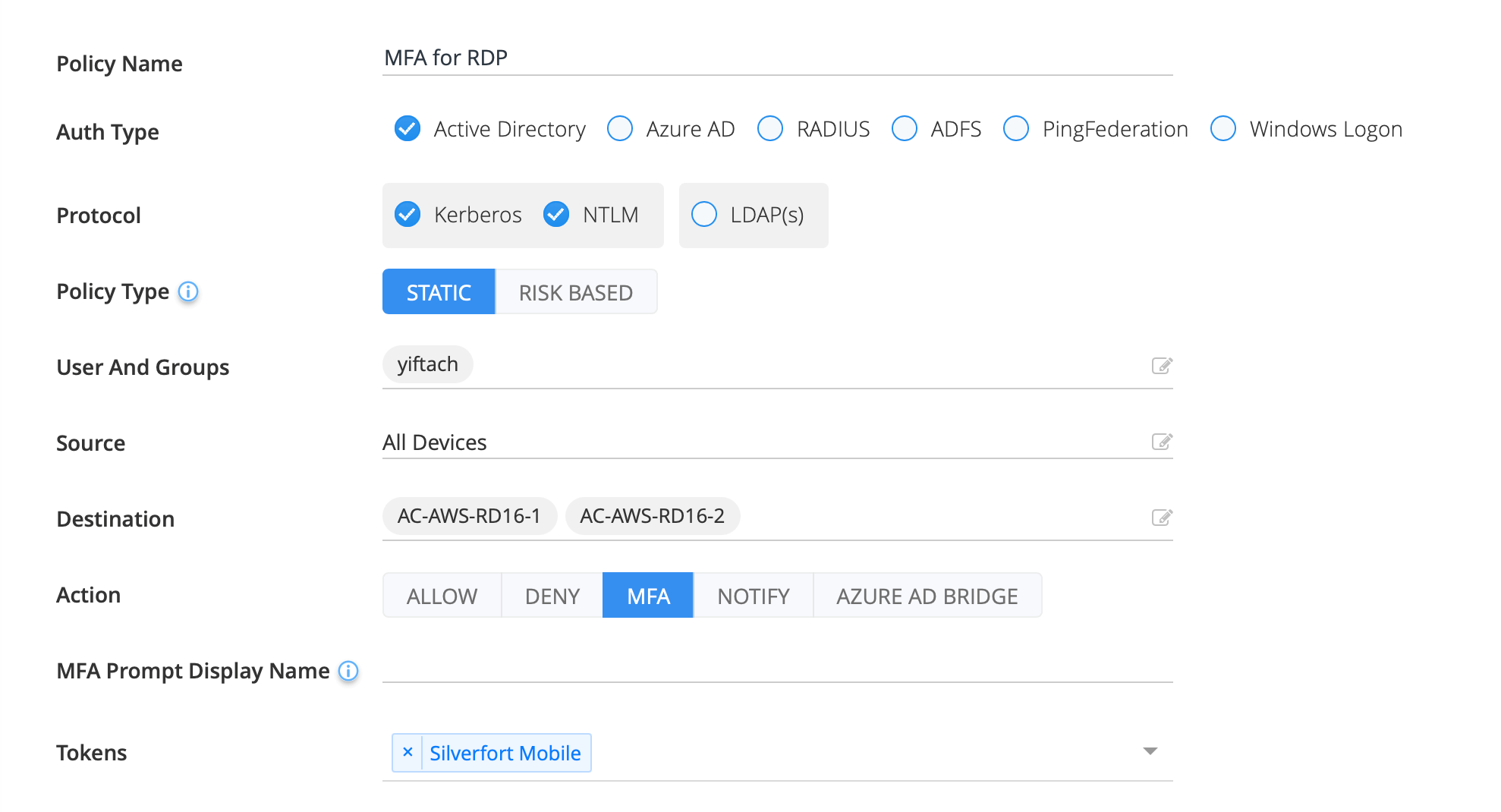 MFA For RDP