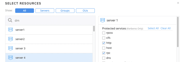 Diagram 7: Silverfort granular Kerberos services protection for RPCSS and General Access policies