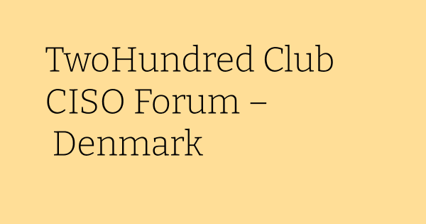 TwoHundred Club Denmark TwoHundred Club Denmark